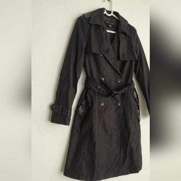 Double Breasted Trench Coat (Black) - Picture 10 of 14